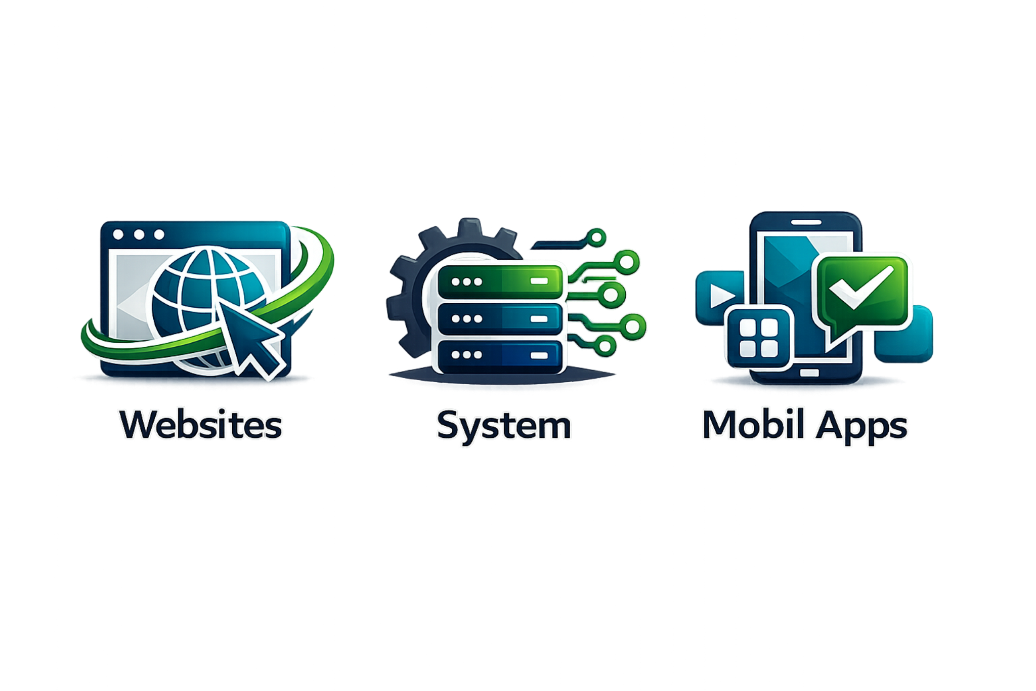Websites, System, Mobil Apps